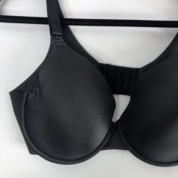 Motherhood Intimates Size 38D Full Coverage Underwire Black Nursing Bra - Picture 4 of 11